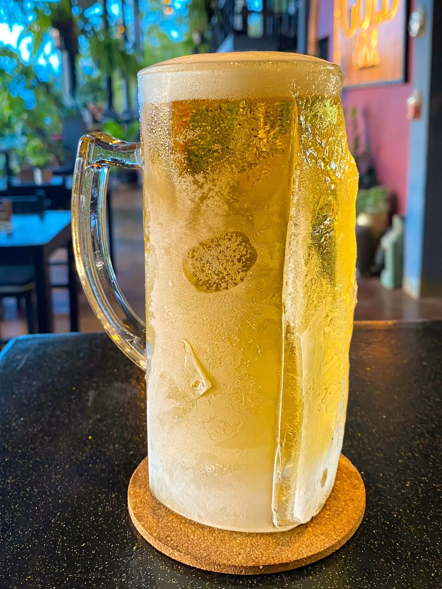 Draught beer at The Gold Bar Koh Tao